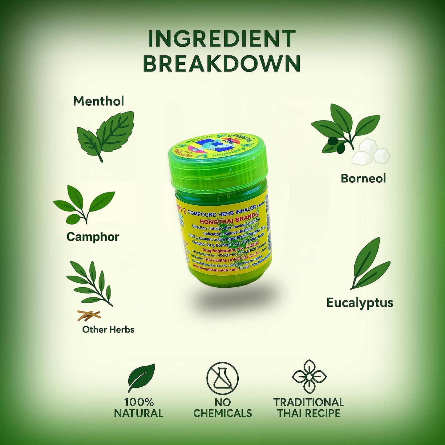 Hong Thai Herbal Inhaler – Verfris, Verlicht, Herstel.